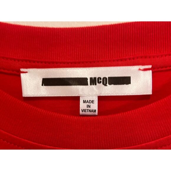 MCQ Alexander Mc Queen Red Pullover T Shirt Dress Women's Size Small - Picture 4 of 10
